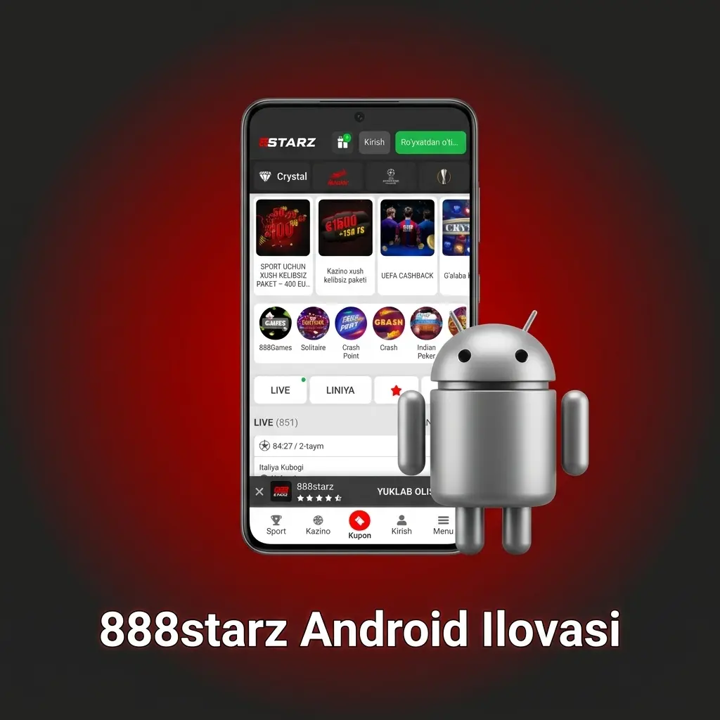 888starz Android ilovasi - mobil stavka va kazino o'yinlari uchun bepul yuklab olinadigan ilova