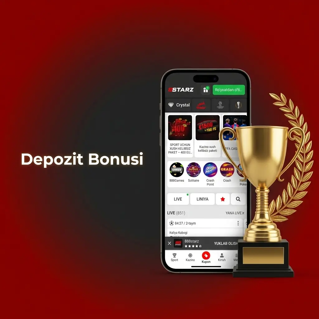 888starz depozit bonusi: 50% qayta yuklash bonusi, 5 000 000 UZS gacha, 25x wager talabi bilan