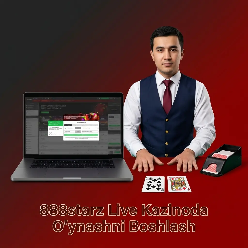 888starz live kazinoda ro'yxatdan o'tish, hisob to'ldirish va o'yin boshlash bosqichlari