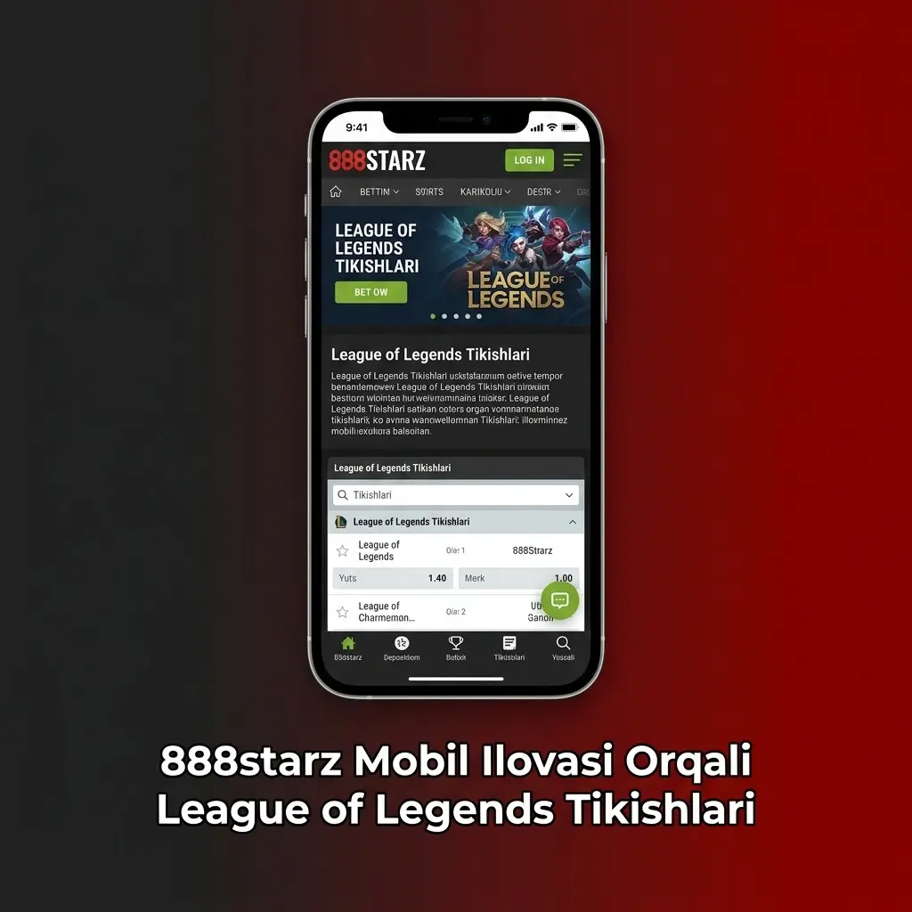 888starz mobil ilovasi orqali League of Legends tikishlari – Android va iOS uchun esports bet