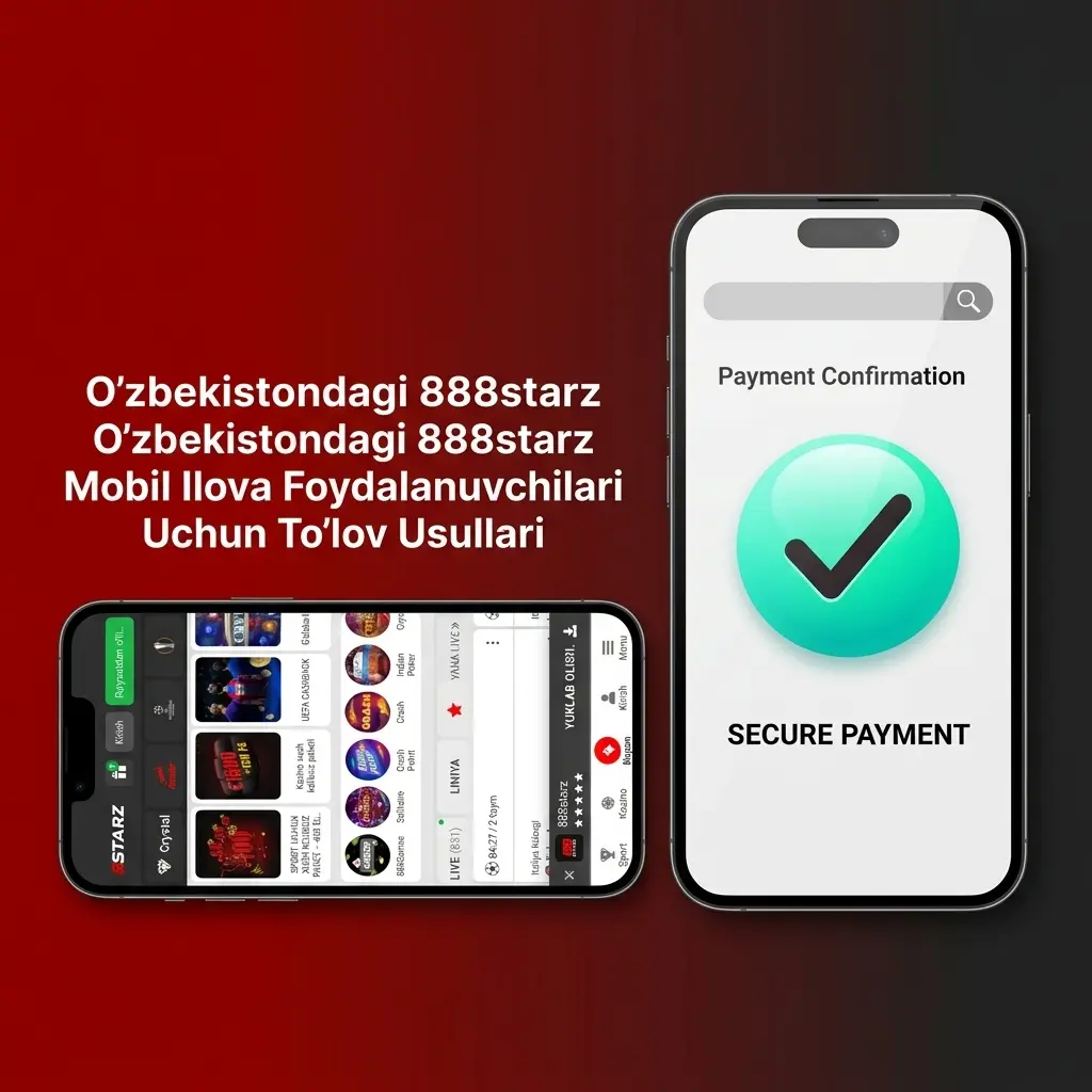 888starz O'zbekiston mobil ilovasi uchun Uzcard, HUMO, kripto va bank o'tkazmalari to'lov usullari jadvali