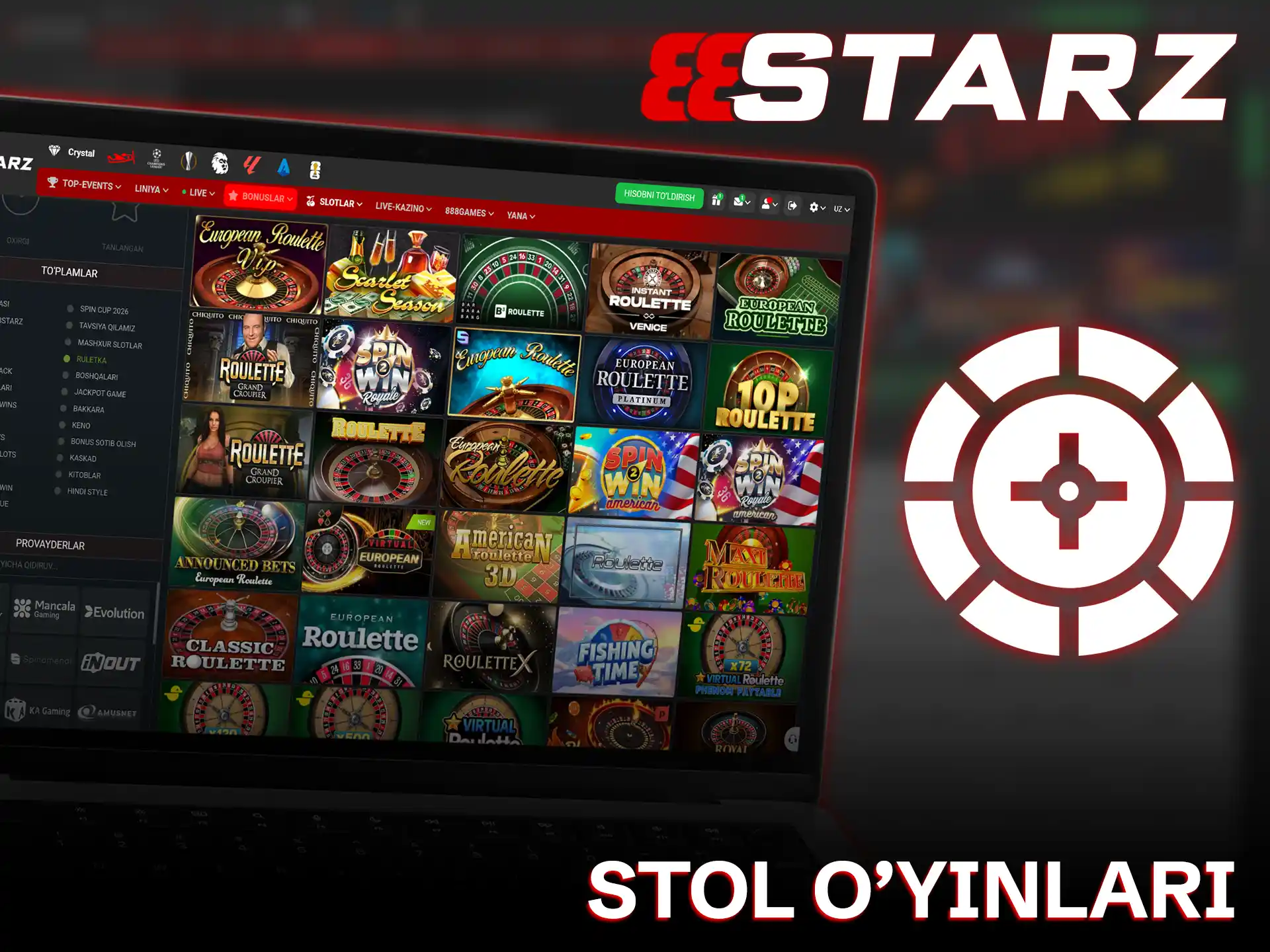 Klassik qimor hissini tuyish uchun 888starz kazinosida stol o'yinlarini o'ynang.